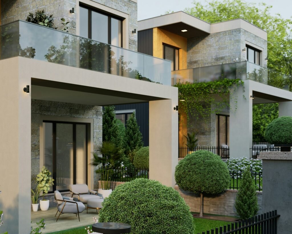 House with trees exterior daytime
